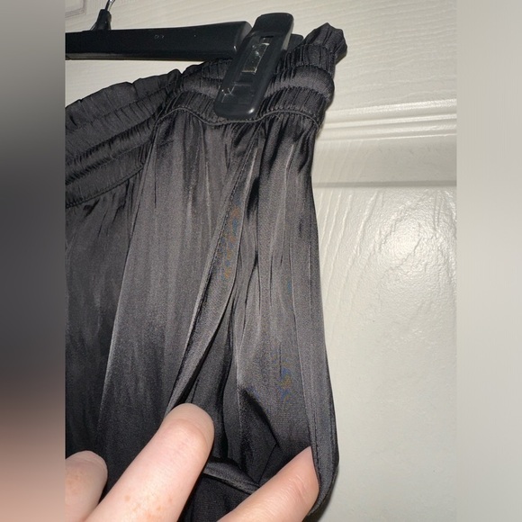 Joie women’s black silky rope drawstring flowy wide leg pants L beach summer - Picture 4 of 8